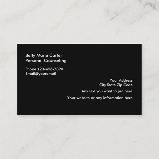 Psychiatrist modern design visitekaartje (Achterkant)