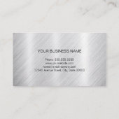 Psychiatrist - Modern geborsteld metaal Visitekaartje (Achterkant)