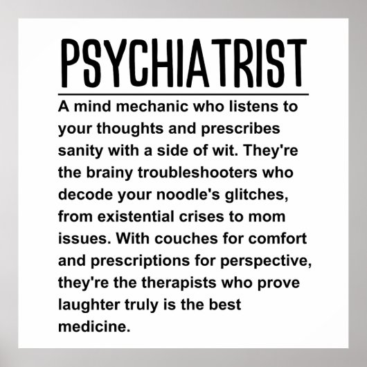 Psychiatrist Poster (Voorkant)