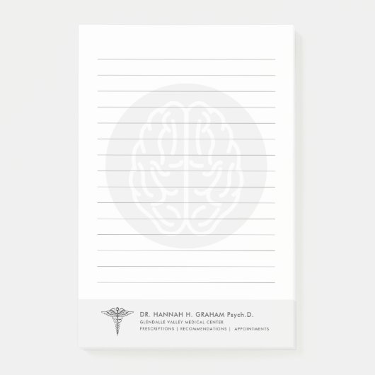 Psychiatrist Psycholoog  gelamineerd Post-it® Notes (Voorkant)