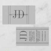 Psychiatrist Vert Stripe Grey Visitekaartje (Voorkant / Achterkant)