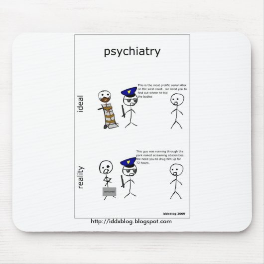 Psychiatry Comic Mousepad Muismat (Voorkant)