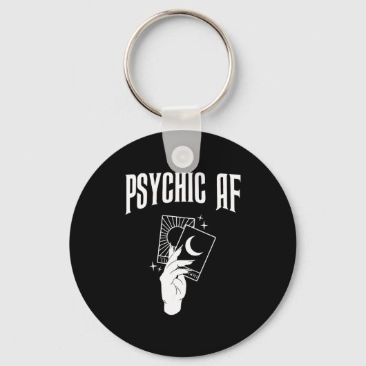 Psychic Af Funny New Age Occult Tarot Clairvoyant  Sleutelhanger (Voorkant)