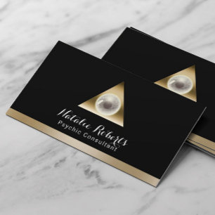 Psychic Consultant Future Vision Gold Driehoek Visitekaartje