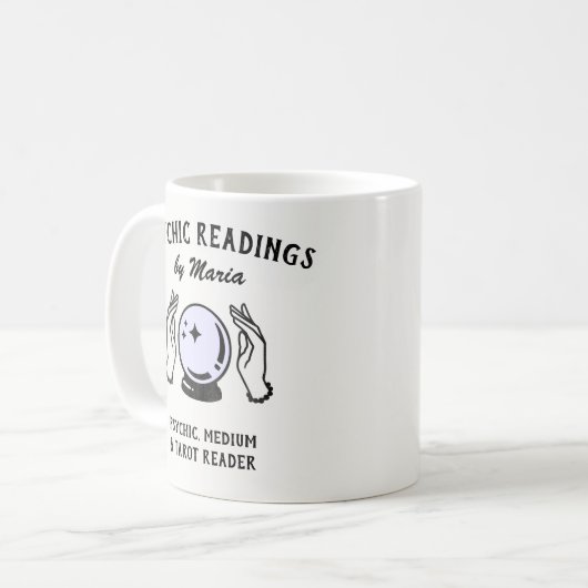 Psychic Medium Crystal Ball Coffee Mok (Voorkant links)