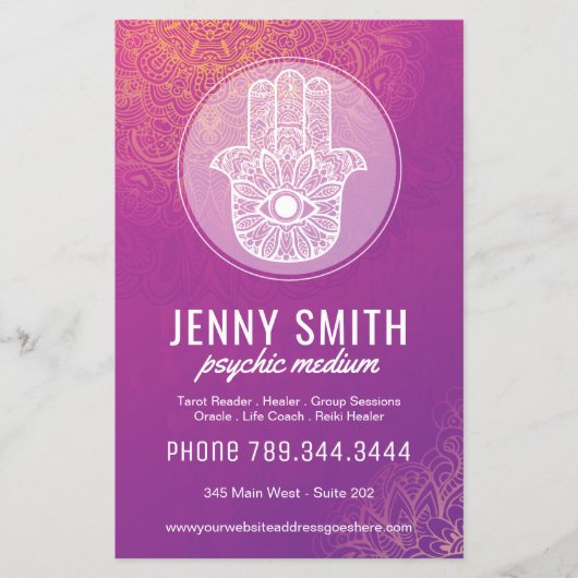 Psychic Medium Hamsa Flyer (Voorkant)