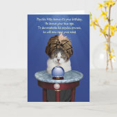 Psychic Mikie Funny Verjaardag Kaart (Gele Bloem)