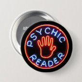 Psychic Reader Neon Sign Ronde Button 7,6 Cm (Voorkant /achterkant)