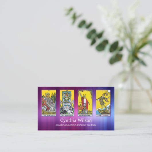 Psychic Tarot Reader Carte de visite photo (Debout devant)