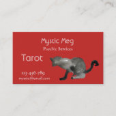 Psychie, tarot, fortuin, geldboer new age diensten visitekaartje (Voorkant)