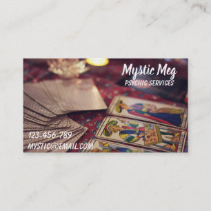 Psychie, tarot, fortuin, new age diensten visitekaartje