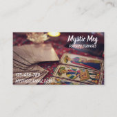Psychie, tarot, fortuin, new age diensten visitekaartje (Voorkant)
