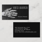 Psychique Moyen Professionnel Carte de visite Noir (Devant / Derrière)