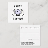 Psychique Moyenne Lecture Certificat Cadeau (Devant / Derrière)