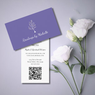 Psychisch adviseur Boom des Levens Eenvoudig Paars Visitekaartje