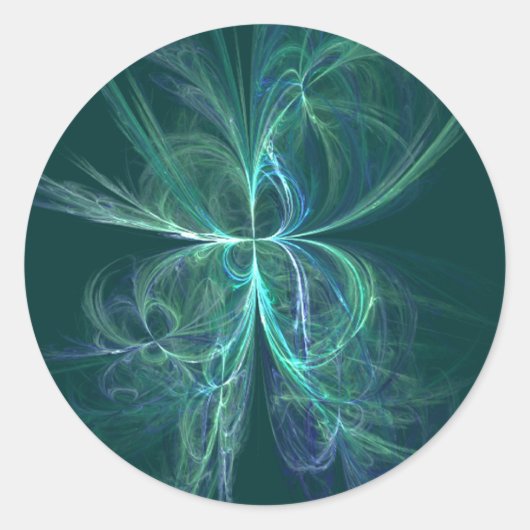 Psychisch-energiefractal Ronde Sticker (Voorkant)