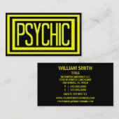 Psychisch zwart en geel gematteerd Lijst Visitekaartje (Voorkant / Achterkant)