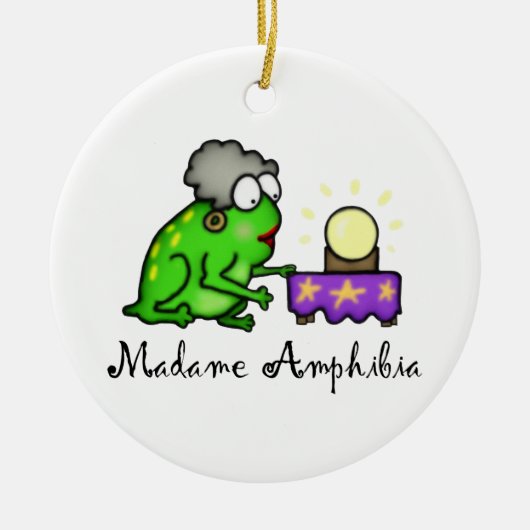 Psychische kikker keramisch ornament (Voorkant)