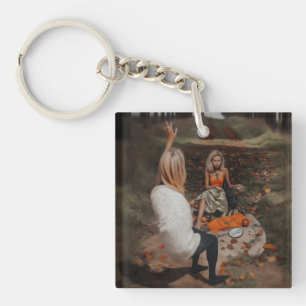 Psychische lezer Medium Witchy Dark Occult AI Art Sleutelhanger