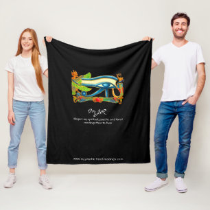 Psychische lezer met mystisch oog van paardenlogo fleece deken