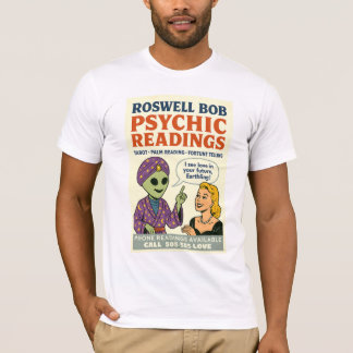 Psychische Lezingen Blonde Vrouw Roswell Aliens Re T-shirt