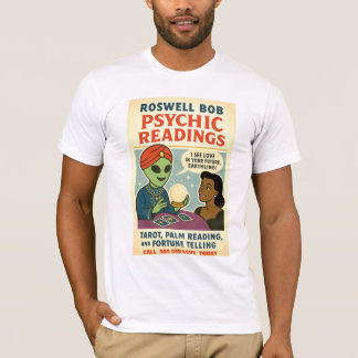 Psychische Lezingen Brunette Vrouw Roswell Aliens T-shirt