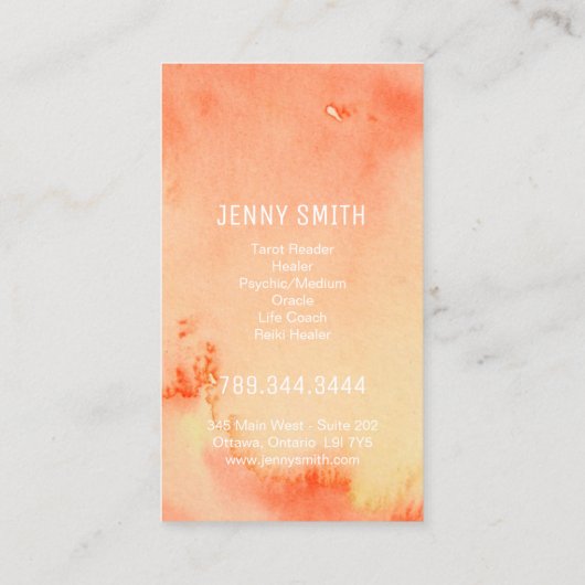 Psychische middelgrote Visitekaartjes (Achterkant)