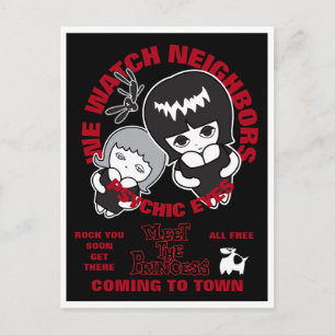 Psychische ogen Levend Poster Feestdagenkaart