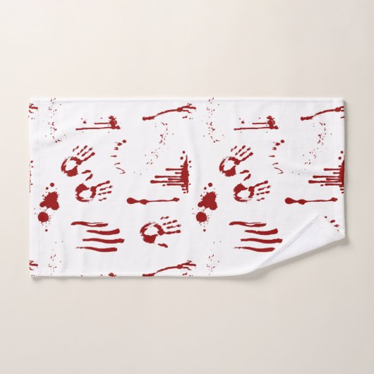 Psycho bloedvlekken Bloed Splatter Bloedige Handaf Handdoek (Handdoek)
