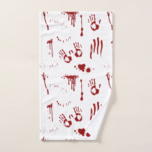 Psycho bloedvlekken Bloed Splatter Bloedige Handaf Handdoek (Handdoek)