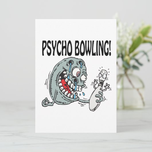 Psycho Bowling Kaart (Staand voorkant)