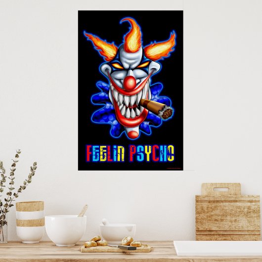 Psycho Clown Poster (Keuken)