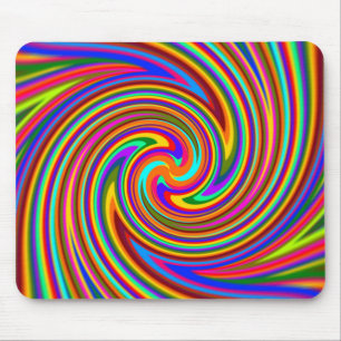 Psycho Color Swirl Mousepad Muismat
