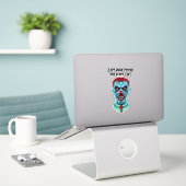 Psycho Creepy Killer Zombie Clown Horror Art Sticker (Laptop op bureau)