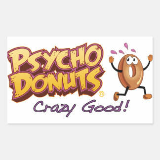 Psycho Donuts-Stickers Rechthoekige Sticker
