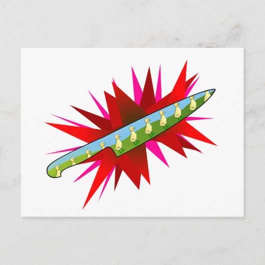 Psycho Eend Briefkaart (Voorkant)