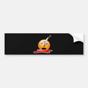 psycho emoji bumpersticker