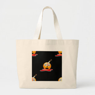 psycho emoji grote tote bag