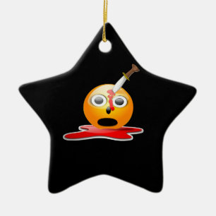 psycho emoji keramisch ornament