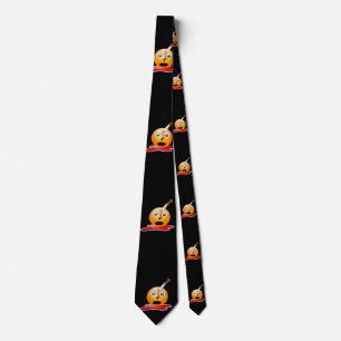 psycho emoji mens halloween cravate