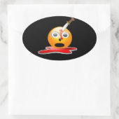 psycho emoji ovale sticker (Tas)