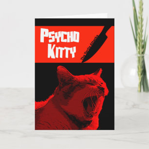 Psycho Kat Happy Halloween Kaart