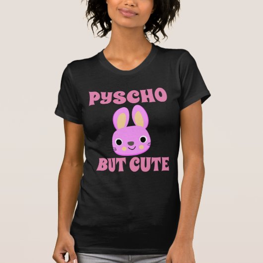 PSYCHO MAAR KUSTBUNNY Black T-Shirts (Voorkant)
