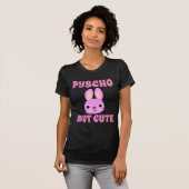 PSYCHO MAIS CUTE BUNNY T-Shirts noirs (Devant entier)