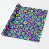 Psycho Psychedelic Wrapping Paper Cadeaupapier (Uitgerold)