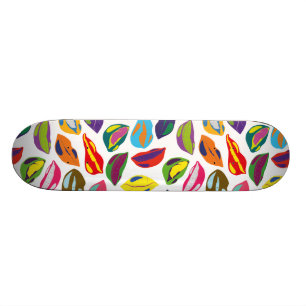 Psycho retrokleurig patroon Licht Skateboard