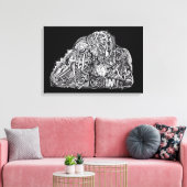 Psycho Warrior Canvas Afdruk (Insitu (Woonkamer))