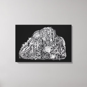 Psycho Warrior Canvas Afdruk