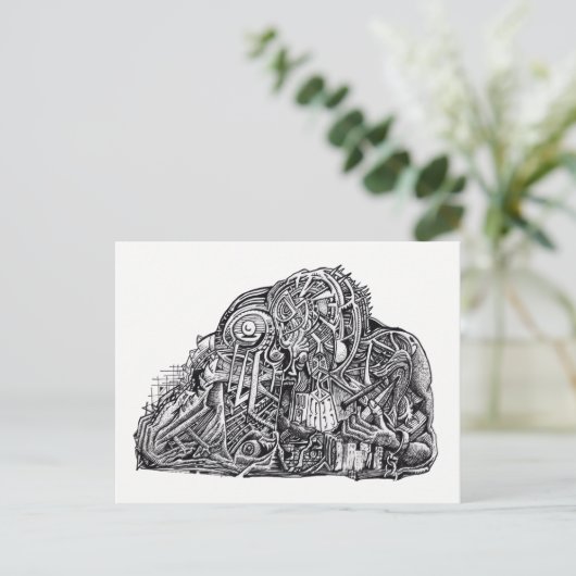 Psycho Warrior, par Brian Benson, carte postale (Debout devant)