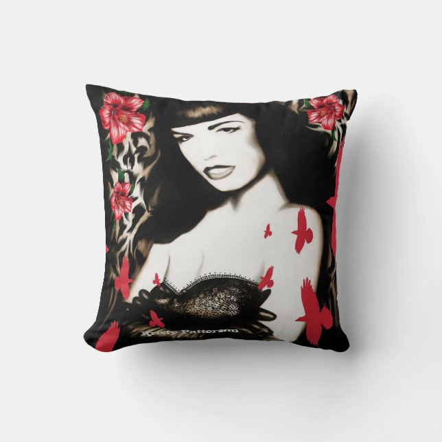Psychobilly Jane Pine up Pillow Kussen (Voorkant)